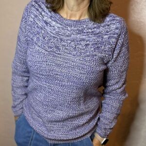 Croft & Barrow Purple Cowl Neck Sweater